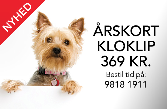 Årskort til kloklip af hunde og katte